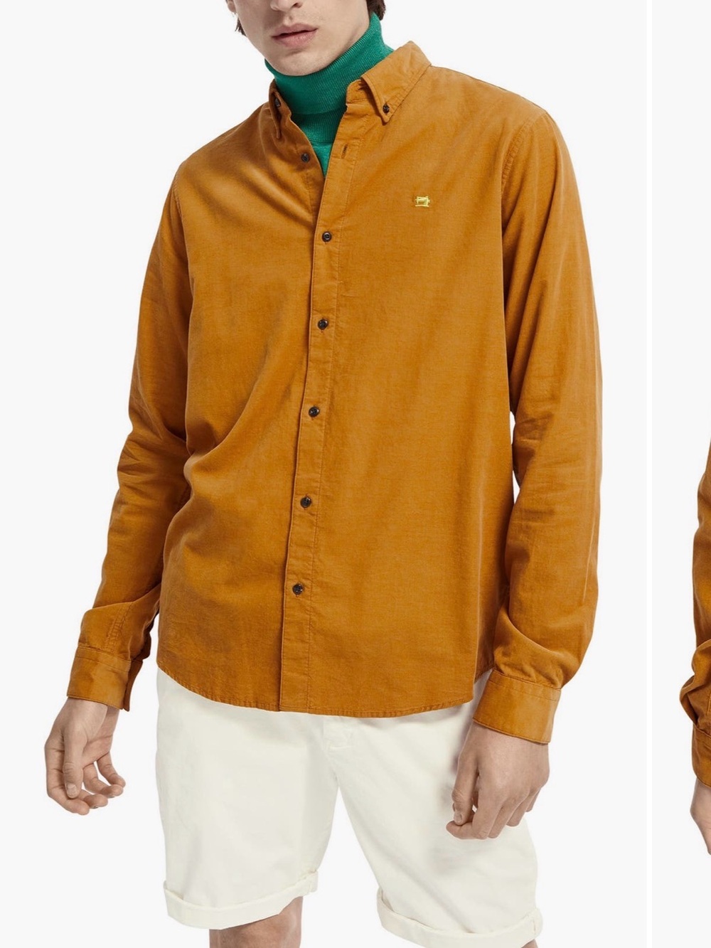 Men's Scotch & Soda Regular Fit Corduroy Button-Down Shirt Sz M